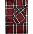 Milwaukee Leather MNG11640 Men's Flannel Plaid Shirt Maroon Black and White Long Sleeve Cotton Button Down Shirt