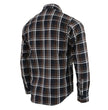 Milwaukee Leather Men's Flannel Plaid Shirt Brown Black and White Long Sleeve Cotton Button Down Shirt MNG11643