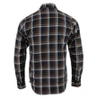 Milwaukee Leather MNG11643 Men's Flannel Plaid Brown Black and White Long Sleeve Cotton Button Down Shirt