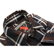 Milwaukee Leather Men's Flannel Plaid Shirt Brown Black and White Long Sleeve Cotton Button Down Shirt MNG11643