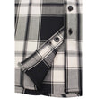 Milwaukee Leather MNG11644 Men's Flannel Plaid Black and White Long Sleeve Cotton Button Down Shirt