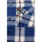 NexGen MNG11645 Men's Blue with White and Maroon Long Sleeve Cotton Flannel Shirt