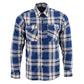 NexGen MNG11645 Men's Blue with White and Maroon Long Sleeve Cotton Flannel Shirt