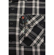 Milwaukee Leather MNG11646 Men's Flannel Plaid Shirt Black and White Long Sleeve Cotton Button Down Shirt