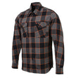 Milwaukee Leather MNG11648 Men's Grey with Brown and Orange Long Sleeve Cotton Flannel Shirt