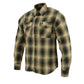 Milwaukee Leather MNG11649 Men's Grey with Black Long Sleeve Cotton Flannel Shirt
