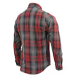 Milwaukee Leather MNG11652 Men's Black Grey and Red Long Sleeve Cotton Flannel Shirt