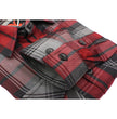 Milwaukee Leather MNG11652 Men's Black Grey and Red Long Sleeve Cotton Flannel Shirt