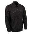 Milwaukee Leather MNG11655 Men's Solid Black Long Sleeve Cotton Flannel Shirt