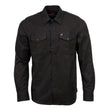 Milwaukee Leather MNG11655 Men's Solid Black Long Sleeve Cotton Flannel Shirt