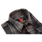 Milwaukee Leather MNG11658 Men's Black and Grey with Red Long Sleeve Cotton Flannel Shirt