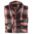 Milwaukee Leather MNG11659 Men's Black and White with Red Long Sleeve Cotton Flannel Shirt