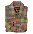 Milwaukee Leather MNG11661 Men's Gray and Red with Yellow Long Sleeve Cotton Flannel Shirt