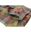 Milwaukee Leather MNG11661 Men's Gray and Red with Yellow Long Sleeve Cotton Flannel Shirt