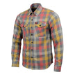 Milwaukee Leather MNG11661 Men's Gray and Red with Yellow Long Sleeve Cotton Flannel Shirt