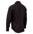 Milwaukee Leather MNG11665 Men's Black and Red Long Sleeve Cotton Flannel Shirt