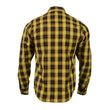 Milwaukee Leather MNG11666 Men's Black and Red with Yellow Long Sleeve Cotton Flannel Shirt