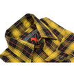 Milwaukee Leather MNG11666 Men's Black and Red with Yellow Long Sleeve Cotton Flannel Shirt