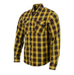Milwaukee Leather MNG11666 Men's Black and Red with Yellow Long Sleeve Cotton Flannel Shirt