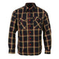 Milwaukee Leather MNG11669 Men's Black and Yellow with Red Long Sleeve Cotton Flannel Shirt