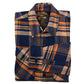 Milwaukee Leather |Men's 'The Wolfman' Blue/Orange Long Sleeve 10.5-Oz Heavy-Duty Cotton Flannel Shirt MNG11700