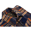 Milwaukee Leather MNG11700 | Men's 'The Wolfman' Blue/Orange Long Sleeve 10.5-Oz Heavy-Duty Cotton Flannel Shirt