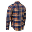 Milwaukee Leather MNG11700 | Men's 'The Wolfman' Blue/Orange Long Sleeve 10.5-Oz Heavy-Duty Cotton Flannel Shirt