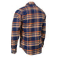 Milwaukee Leather |Men's 'The Wolfman' Blue/Orange Long Sleeve 10.5-Oz Heavy-Duty Cotton Flannel Shirt MNG11700