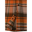 Milwaukee Leather  Men's 'Wild One' Brown/Orange Long Sleeve 10.5-Oz Heavy Duty-Cotton Flannel Shirt MNG11701