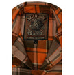 Milwaukee Leather  Men's 'Wild One' Brown/Orange Long Sleeve 10.5-Oz Heavy Duty-Cotton Flannel Shirt MNG11701