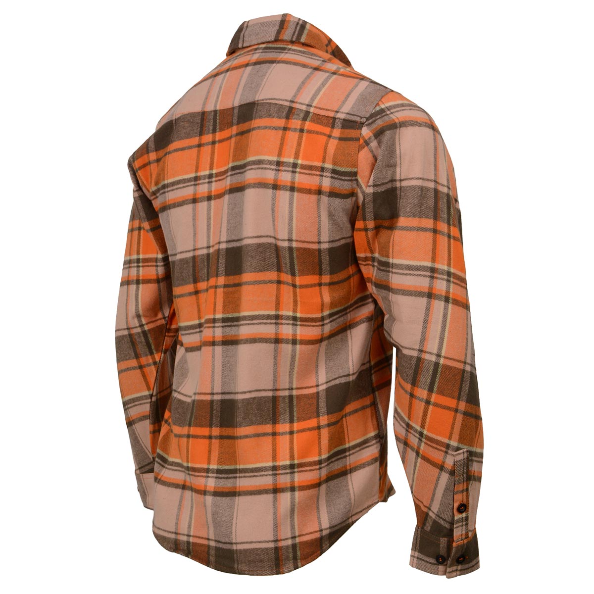 brown orange shirt
