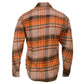 Milwaukee Leather  Men's 'Wild One' Brown/Orange Long Sleeve 10.5-Oz Heavy Duty-Cotton Flannel Shirt MNG11701