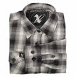 Milwaukee Leather MNG21600 Women's Casual Black and White Long Sleeve Cotton Flannel Shirt