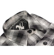 Milwaukee Leather MNG21600 Women's Casual Black and White Long Sleeve Cotton Flannel Shirt