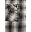Milwaukee Leather MNG21600 Women's Casual Black and White Long Sleeve Cotton Flannel Shirt