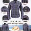Milwaukee Leather MNG21603 Women's Casual Black with Purple Long Sleeve Casual Cotton Flannel Shirt