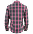 Milwaukee Leather MNG21604 Women's Casual Black with Pink Long Sleeve Casual Cotton Flannel Shirt