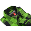 Milwaukee Leather MNG21606 Women's Lime Green and Black Long Sleeve Cotton Casual Flannel Shirt