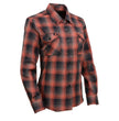 Milwaukee Leather MNG21607 Women's Casual Red and Black Long Sleeve Cotton Casual Flannel Shirt