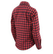 Milwaukee Leather MNG21609 Women's Casual Red and Black Long Sleeve Cotton Casual Flannel Shirt