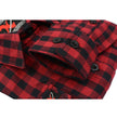 Milwaukee Leather MNG21609 Women's Casual Red and Black Long Sleeve Cotton Casual Flannel Shirt