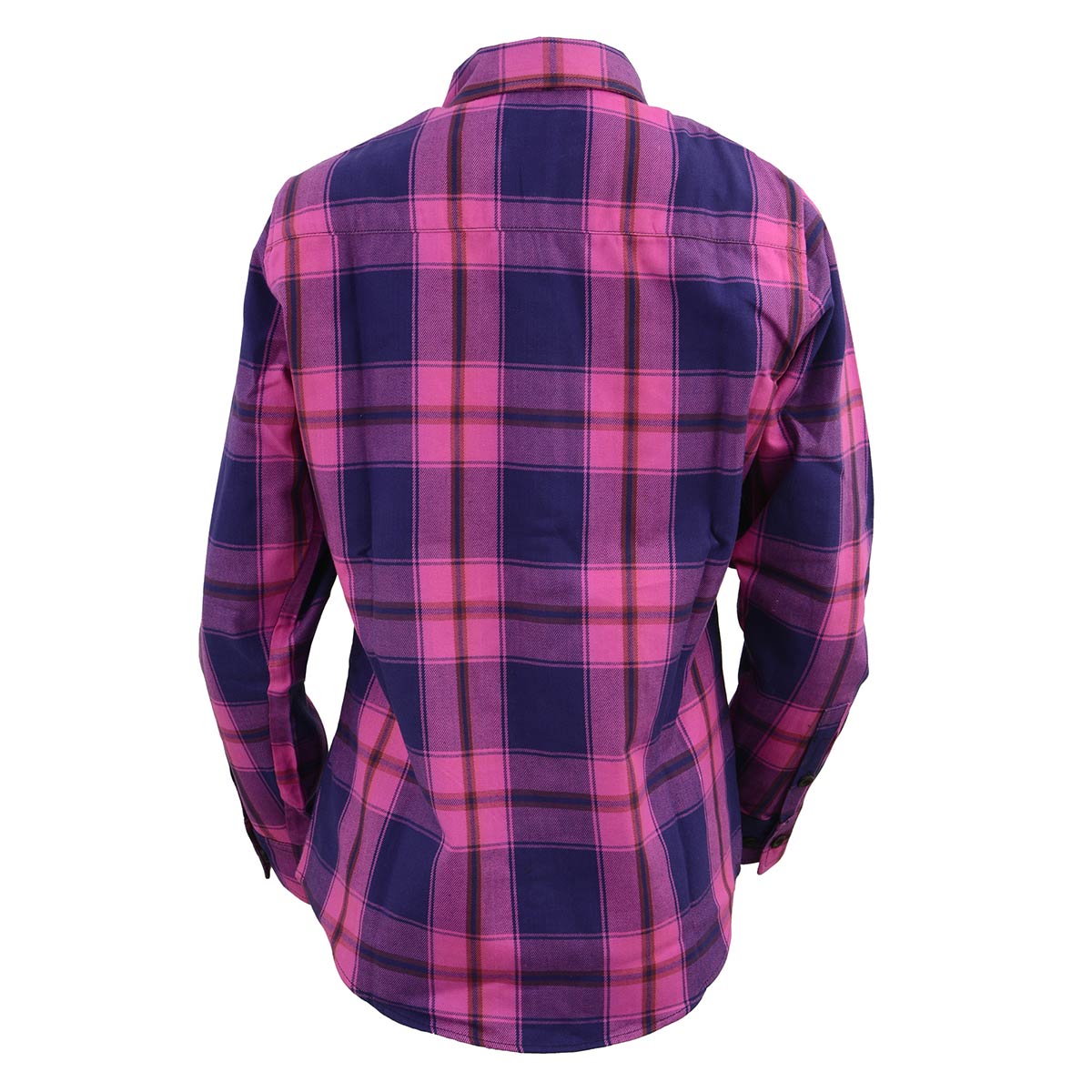 NexGen MNG21610 Women's Pink, Blue and Maroon Long Sleeve Cotton Flannel Shirt