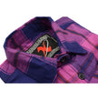 Milwaukee Leather MNG21610 Women's Pink, Blue and Maroon Long Sleeve Cotton Flannel Shirt