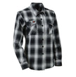 Milwaukee Leather MNG21611 Women's Black and White Long Sleeve Cotton Flannel Shirt