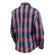 Milwaukee Leather MNG21612 Women's Black and Pink with Blue Long Sleeve Cotton Flannel Shirt
