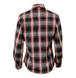 Milwaukee Leather MNG21613 Women's Black and Red with White Long Sleeve Cotton Flannel Shirt