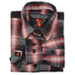 Milwaukee Leather MNG21613 Women's Black and Red with White Long Sleeve Cotton Flannel Shirt