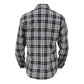 Milwaukee Leather MNG21615 Women's Black and White Long Sleeve Cotton Flannel Shirt
