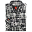 Milwaukee Leather MNG21615 Women's Black and White Long Sleeve Cotton Flannel Shirt