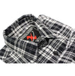 Milwaukee Leather MNG21615 Women's Black and White Long Sleeve Cotton Flannel Shirt
